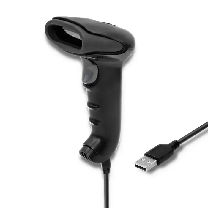 Qoltec barcode reader scanner | 1D | CCD matrix | USB | Black