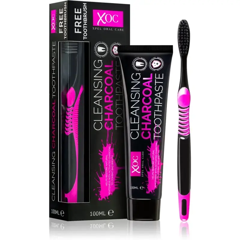 XOC Charcoal Toothpaste & Toothbrush - 100ml