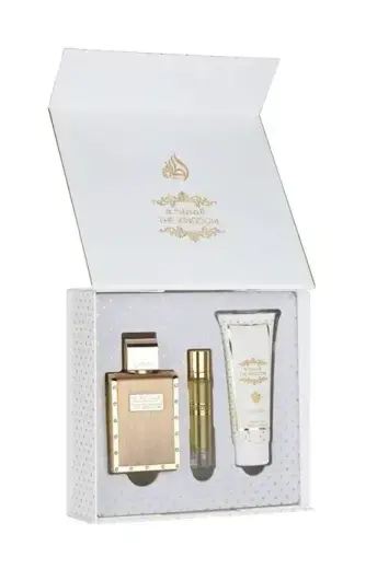 Set Lattafa The Kingdom Men Edp 100ml + Edp 12ml + Shower Gel 100ml