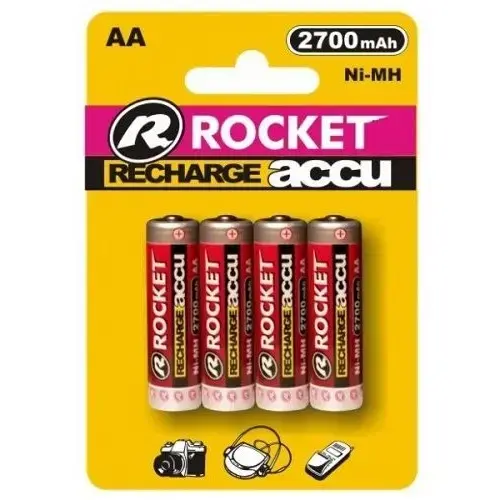 Rocket rechargeable HR6 2700mAh Blistera iepakojumā 4gb.