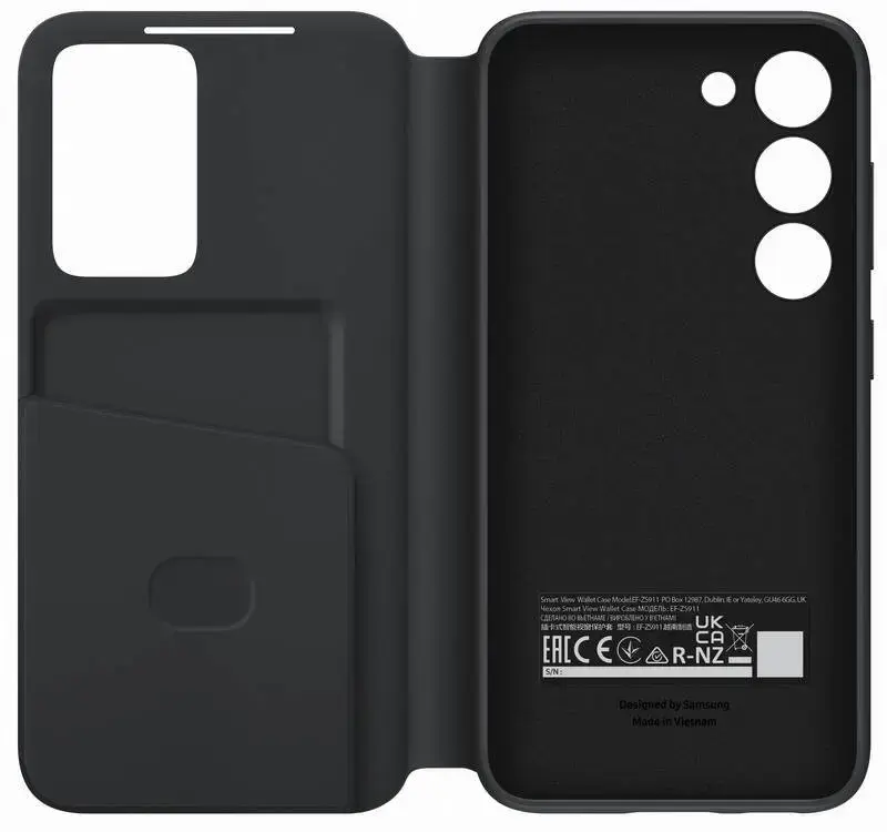EF-ZS911CBE Samsung Clear View Case for Galaxy S23 Black (Damaged Package)