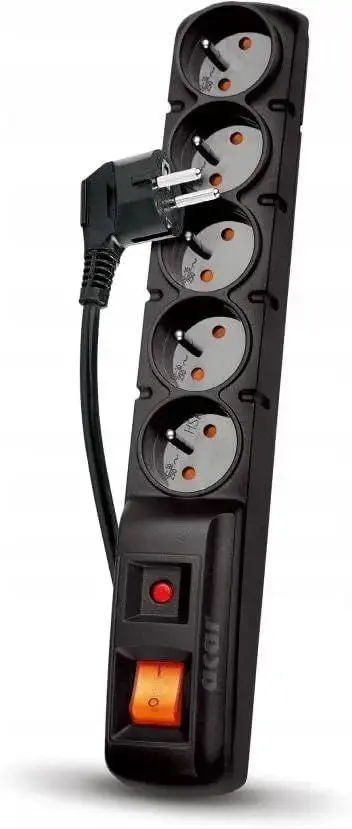 Extension cord 5 sockets ACAR F5 5 m black