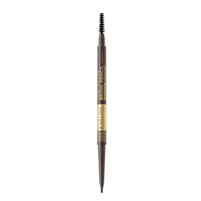 Eveline Cosmetics Micro Precise Waterproof Eyebrow Pencil with Brush 2 in 1 Color 03 Dark Brown 4 G