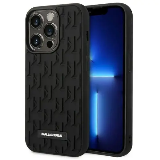 Karl Lagerfeld KLHCP14XRUPKLPK iPhone 14 Pro Max 6,7" hardcase czarny|black 3D Monogram