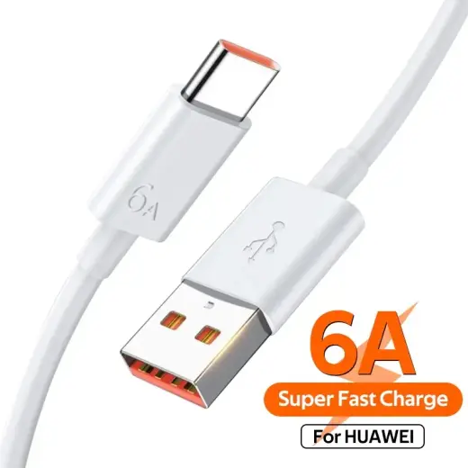Huawei data transfer and charging cable | USB-A to USB-C | 66W | 1m | white (OEM)