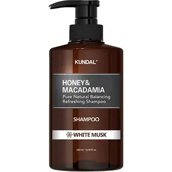 KUNDAL Honey & Macadamia White Musk Pure Natural Balancing Refreshing Shampoo - Hydratační šampon 500ml