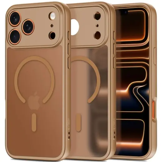 TECH-PROTECT BASICMAG maciņš ar MagSafe atbalstu telefonam iPhone 17 Pro brūns