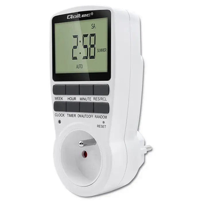 Qoltec Electronic Timer PC0628 | 3680W | 16A | LCD