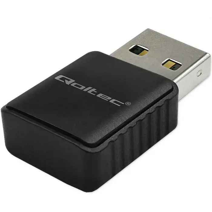 Qoltec Wireless Ultra fast DUAL mini WiFi adapter 2 x 2dBi  | Standard AC | USB 3.0 | 1300Mbps
