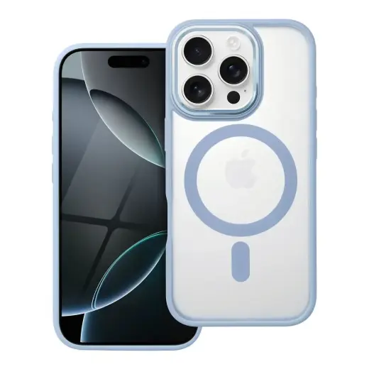 MATTE MAG COVER phone case with MagSafe support for iPhone 16 Pro blue