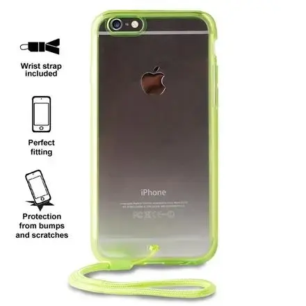 Puro Clear Cover Easy Photo iPhone 6|6S limonka+ smycz IPC647CLEARWLGRN