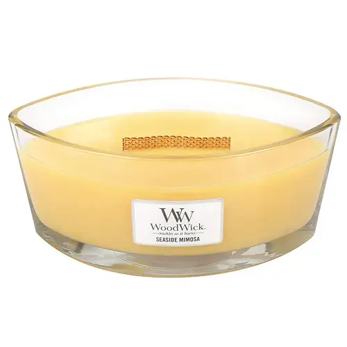 WoodWick Seaside Mimosa scented candle with wooden wick 453,6 g