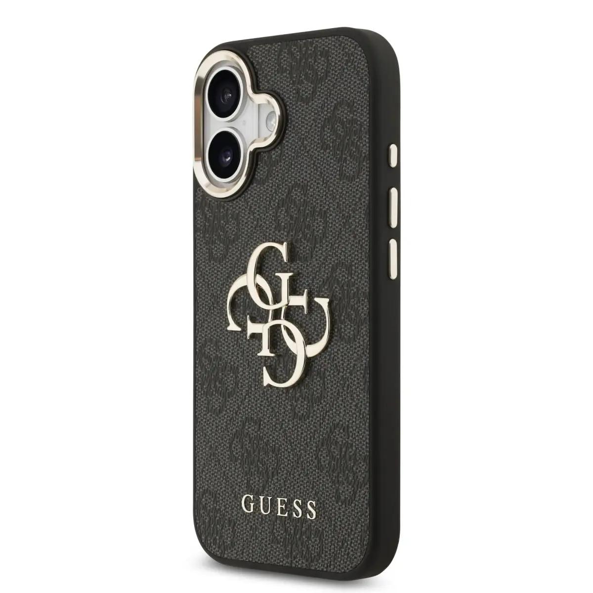Guess PU Leather 4G Metal Logo maciņš telefonam iPhone 17 melns