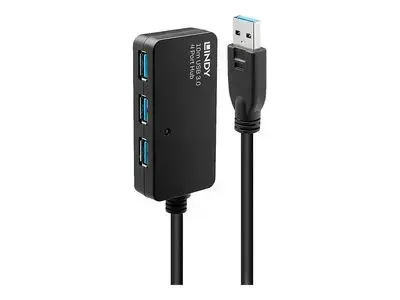 Lindy USB 3.0 Active Extension Pro 4 Port Hub - hub - 4 ports