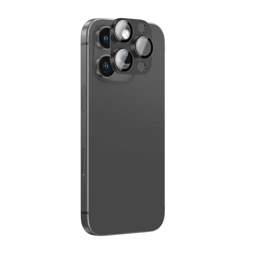 AmazingThing Aviation-Grade Alloy Tempered Glass Lens for iPhone 16 Pro | 16 Pro Max Camera Lens - Black