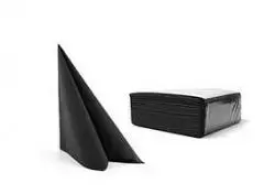 Napkins CHIC Airlaid, 40x40 cm, black 390, 50 pcs