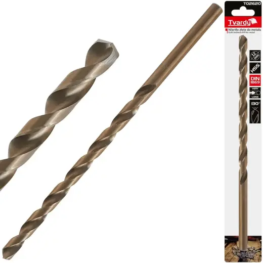 Ilgas HSS DIN1869 12.0 x 295mm auksinis metalinis sraigtinis grąžtas