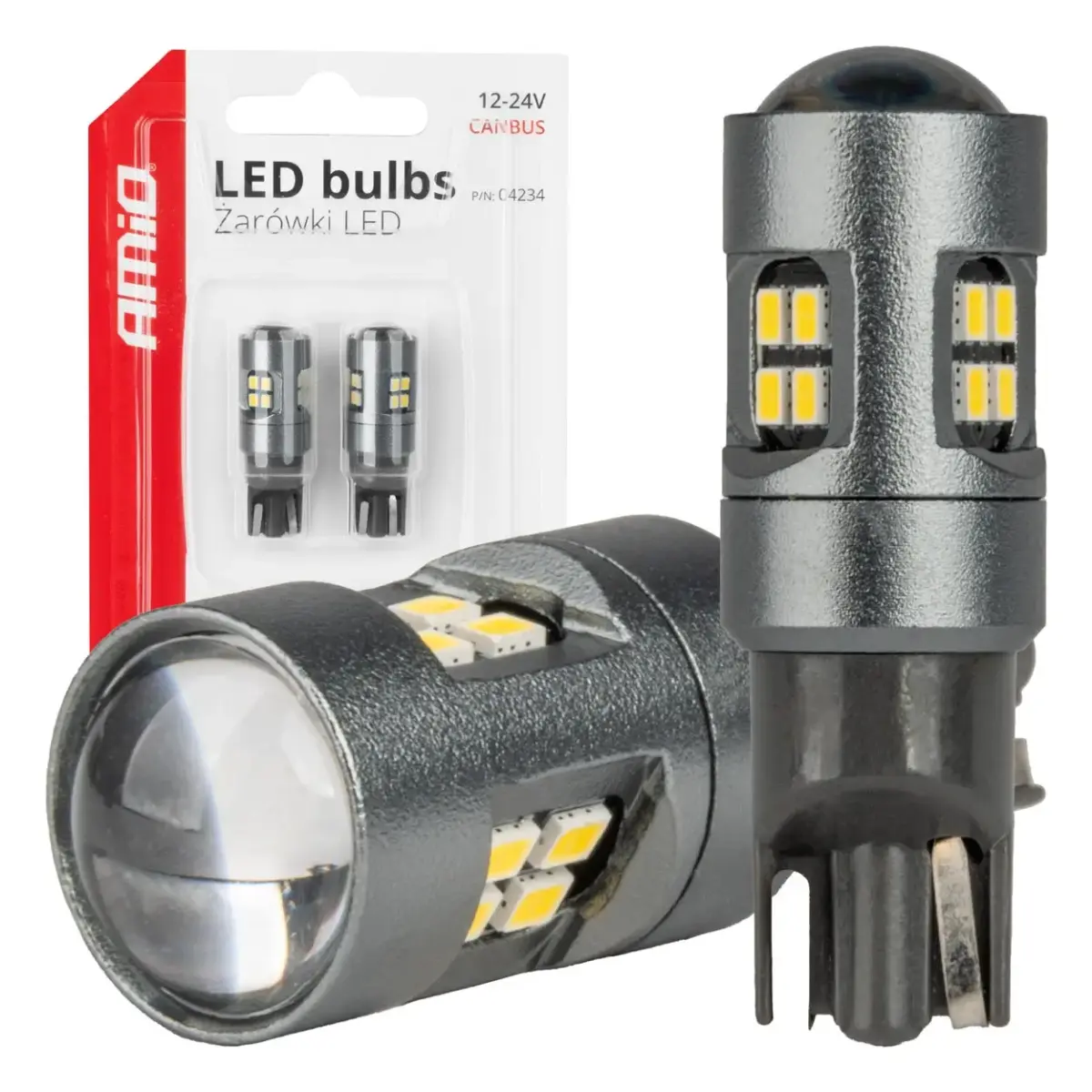 LED CANBUS T10 W5W 16SMD 2016 White bulbs 12V/24V AMIO-04234