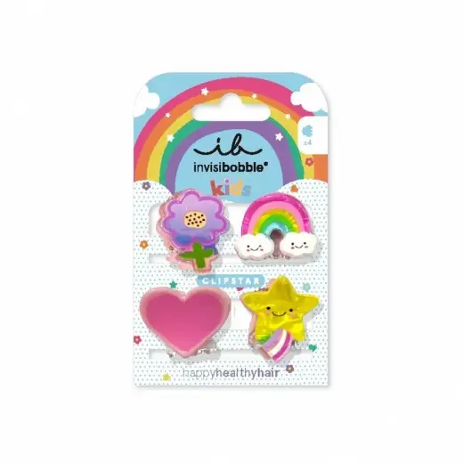 Invisibobble Clipstar Happy World - Hair Clips 4pcs