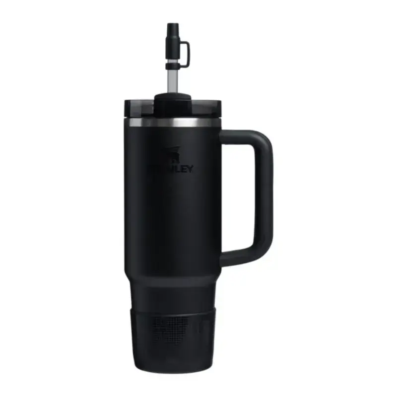Aizsargpārvalka un salmiņu vāciņu 2 gab. komplekts termokrūzēm 0,89L/0,59L The Quencher Boot + Straw Topper melns