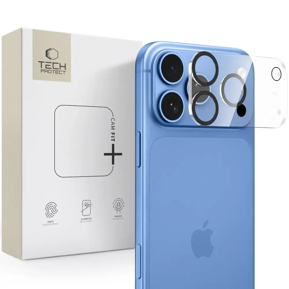 Tech-Protect Cam Fit+ camera lens protector for iPhone 18 Pro transparent