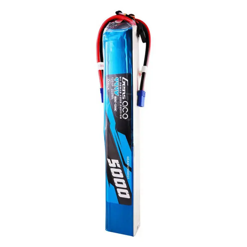 Gens ace G-Tech 5000mAh 60/120C 44.4V 12S1P Lipo Battery Pack with EC5 Plug