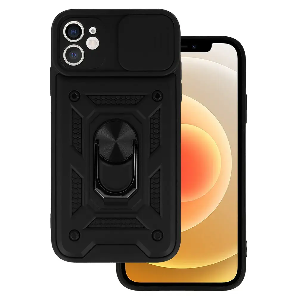Slide Camera Armor maciņš telefonam iPhone 12 melns
