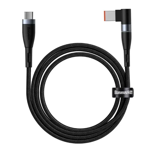 Baseus Zinc Magnetic Cable, USB-C to DC, 100W, PD, 2m, angled (black)