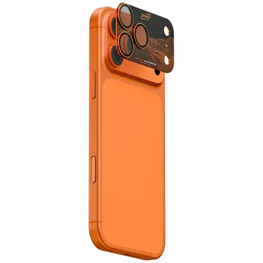 Camera Lens Glass Skinarma Sonix Full Aluminium for iPhone 17 Pro orange