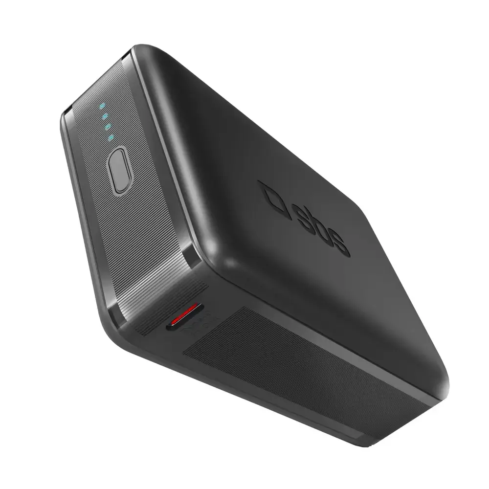 SBS 20000 ārējais akumulators (powerbank) | 20 000 mAh | 65W | PD | USB-C, USB-A | melns