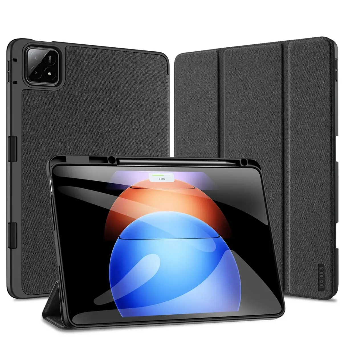 Dux Ducis Domo flip and smart sleep case for Xiaomi Pad 6S Pro 12.4'' - black
