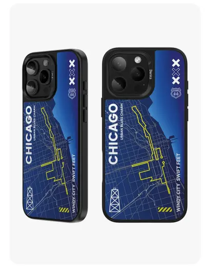 Benks Dynamic City Chicago Case for Iphone 16 Pro Max Photo