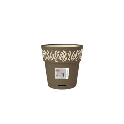 Lillepott koos kandikuga Gaia Ø15x15cm pruun