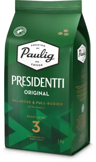Paulig Presidentti Original 1kg kafijas pupiņas