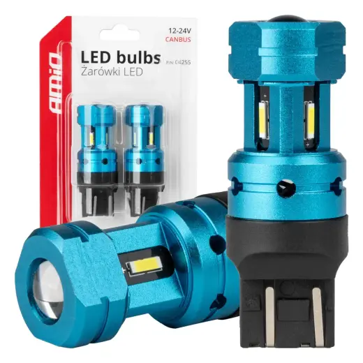 LED CANBUS T20 7443 W21/5W 4SMD 1860 White bulbs 12V 24V AMIO-04255