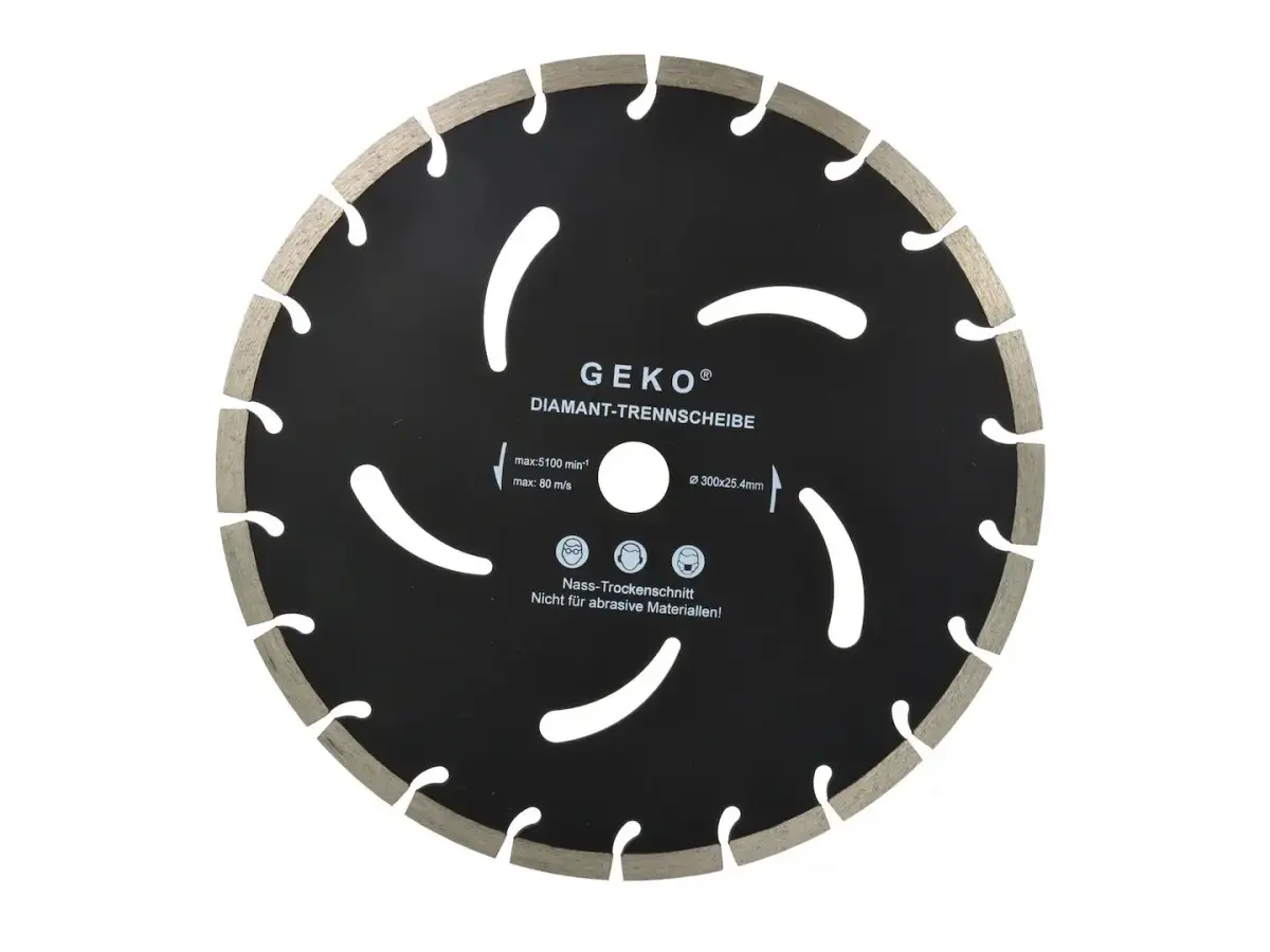 Segmentēts dimanta disks MELNS 300x10x25,4mm GEKO