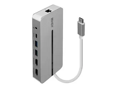 LINDY - docking station - USB-C 3.2 - 2 x HDMI - 1GbE