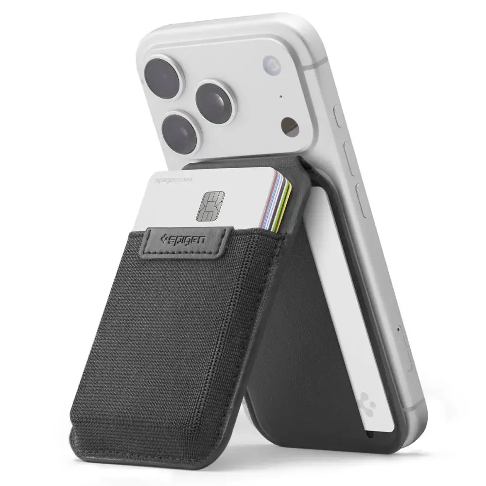 SPIGEN S314-4 SLIM FOLD TRIPOD WALLET MAGSAFE BLACK