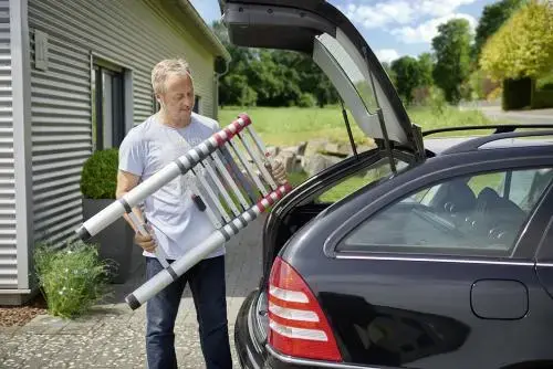 Kāpnes teleskopiskās T80 FlexLine / alumīnija / 9 pakāpieni