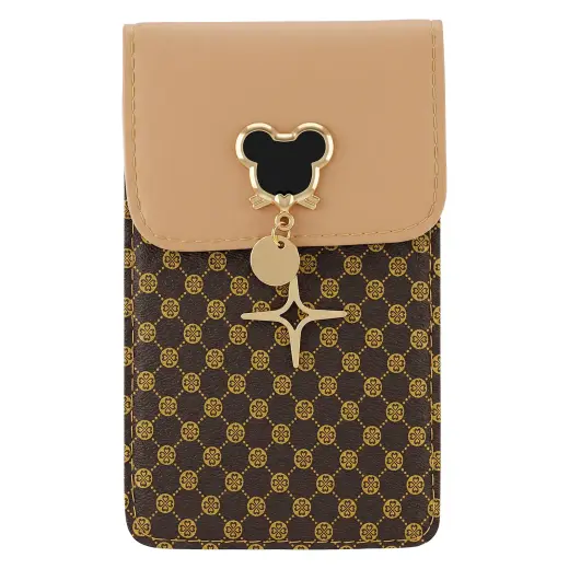 PHONE BAG MOUSE 19*12*2 CM CARAMEL
