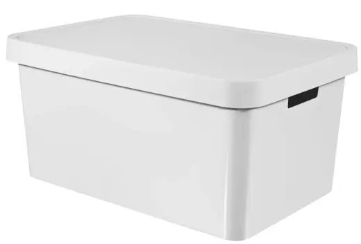 Коробка с крышкой Infinity Recycled 45L 56x39x27см белая