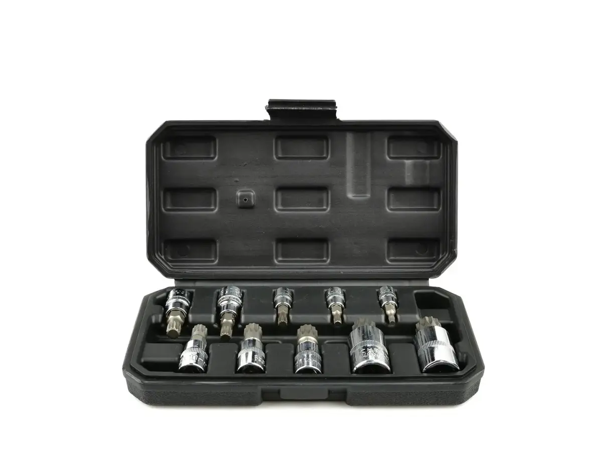 10-piece Spline Socket Set 1/4-1/2"