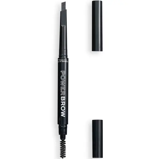 Relove By Revolution,  Power Brow, Double-Ended, Eyebrow Cream Pencil & Brush 2-In-1, Granite, 0.3 g
