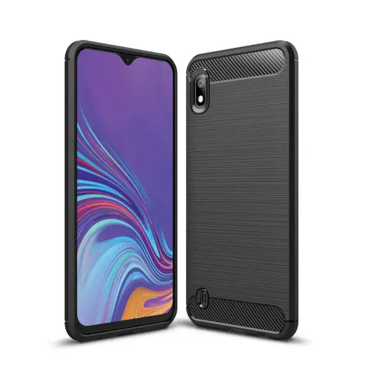 Fusion Trust Back Case Silikona Aizsargapvalks Priekš Samsung A105 Galaxy A10 Melns