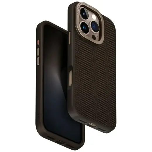 Case UNIQ Keva Max for iPhone 16 Pro Magclick Charging Camera Stand brown