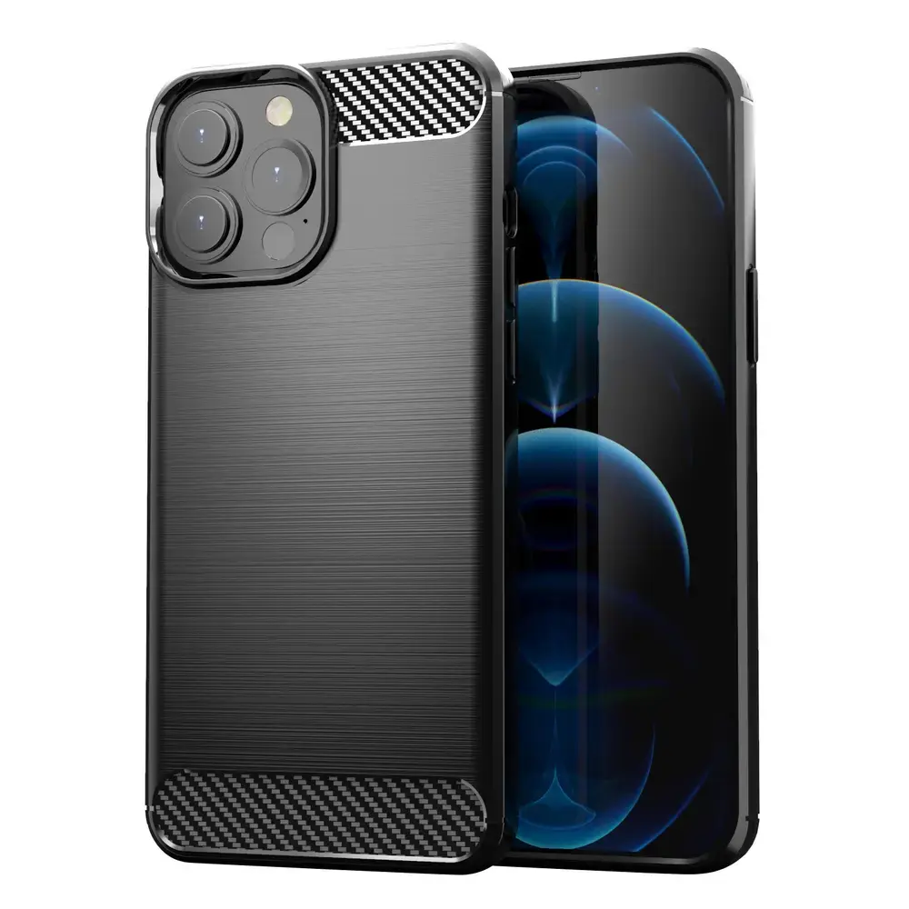 OEM Carbon Case Flexible maciņš telefonam