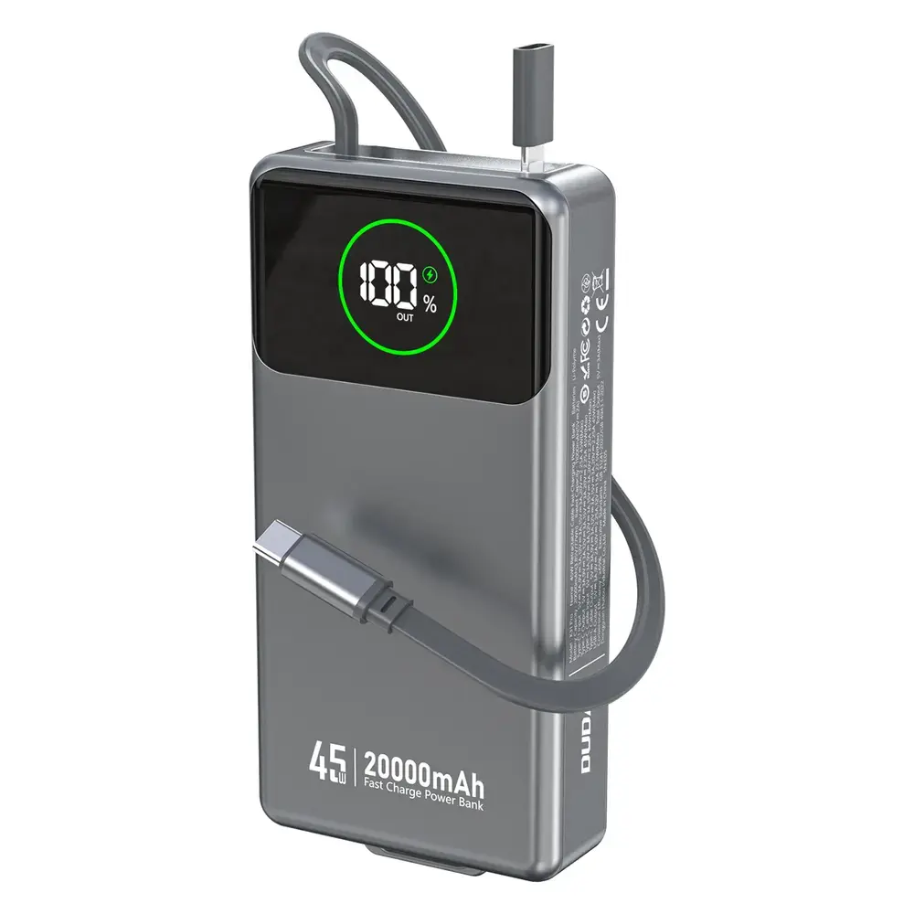 Dudao K31 Pro ārējais akumulators (powerbank) | 20 000 mAh | 45W | USB-C | pelēks