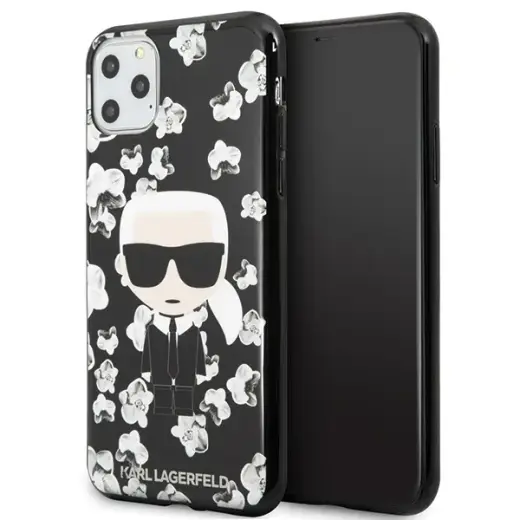 Karl Lagerfeld KLHCN65FLFBBK iPhone 11 Pro Max czarny|black Flower Ikonik Karl
