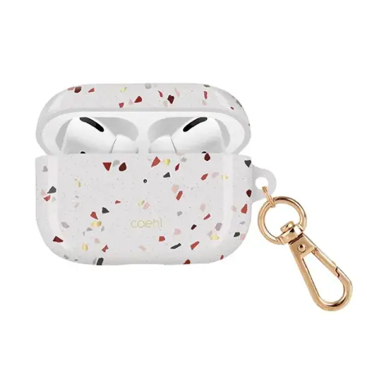 UNIQ etui Coehl Terrazzo AirPods Pro biały|natural white
