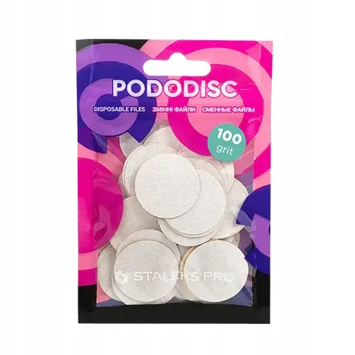 Staleks Pro M 100 Grit White Refill Pads for Pedicure Disc - Replacement Sandpaper for Pedicure Disc 50pcs